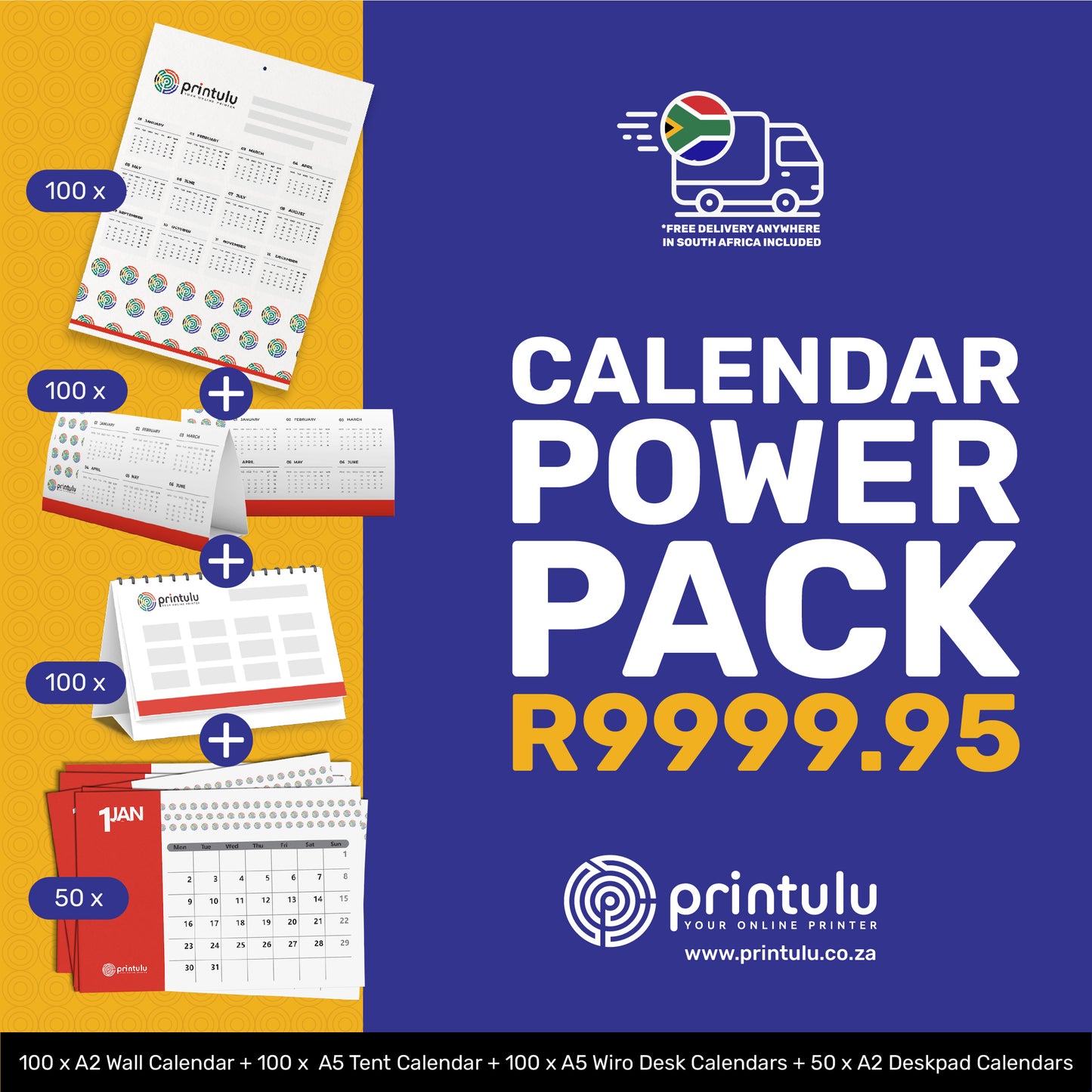 Calendar Power Pack @ R9999.95