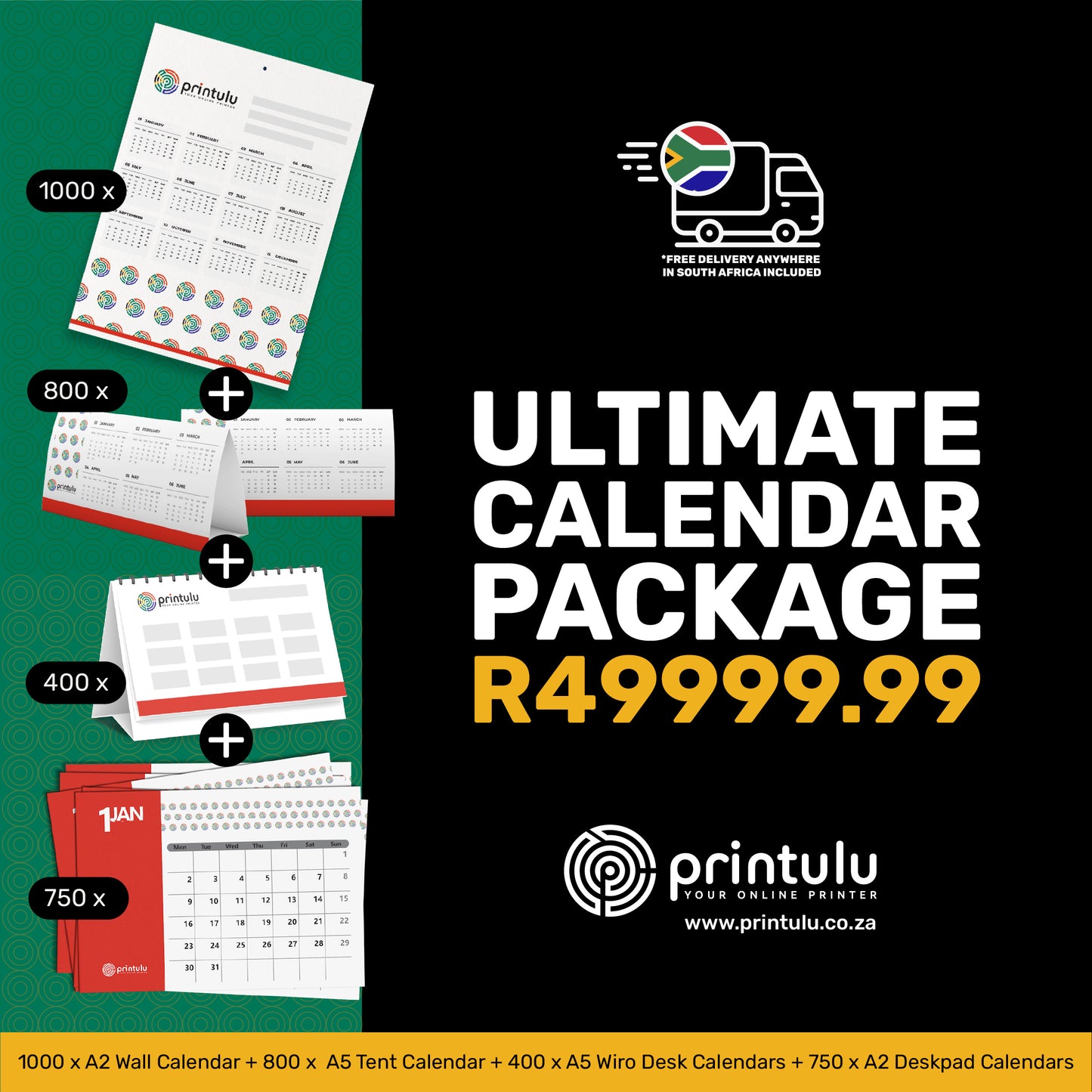 Ultimate Calendar Package @ R49,999.99